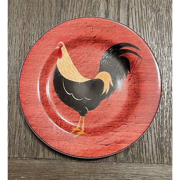 Warren Kimble Brandon House Country Quartet Red RoosterPlate Primitive Plate 8” - Picture 1 of 2